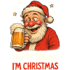 Weihnachtsmann Bier betrunken lustig Biertrinker