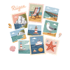 Rügen Coasts Postcard Design Baltic Sea