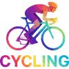 Vibrant Rainbow Cyclist Design