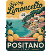 Affiche rétro de Positano Limoncello