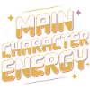 Hauptcharakter-Energie-Grafik-Tee