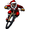Christmas Downhill Biker