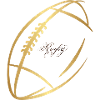 Elegant Golden Rugby Ball