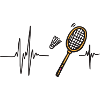 Badminton Heart | Shuttlecock Racquet Fast Pace