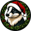 Christmas badgers