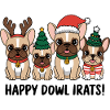 Happy Dowl Irats Funny French Bulldogs