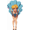 Pin-up avec une robe d’été soufflante