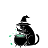 Cat magic in the cauldron