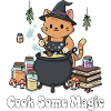 Le sorcier chat au chaudron