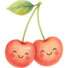 Kuschelige Kirschpärchen Kirsche Obst Sommer Liebe