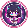 Neon-Chibi in Cyberstadt