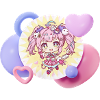 Chibi pastel avec des cœurs