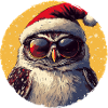 SantaEule mit Sonnenbrille