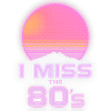Ich vermisse die 80er – Neon-Sonnenuntergangs-Raster