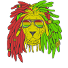 Rasta Lion Dreadlocks Reggae Musik Jamaika Geschenk-ID