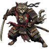 Katzen-Samurai Krieger