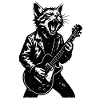 Cat Rocker with Guitar