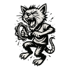Furious Cat Drummer