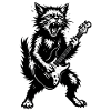 Cat Rock Guitarist