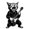 Cat Rock Guitarist