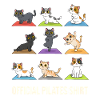 Divertente Yoga Cats Pilates Maglietta Sport Palestra