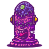 Violettes psychedelisches Monster
