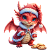 Plush Christmas Dragon