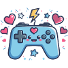 Kawaii Game Controller Heart Design