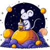 Space Mouse with Bubble Tea