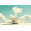 Kaffeetasse im Wolkenhimmel