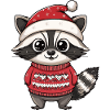 Raccoon Christmas Xmas