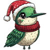 Hummingbird Bird Christmas Xmas