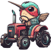 Hummingbird Bird Tractor Farmer