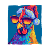Portrait de Noël de poule