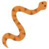 Orange Zigzag Snake Illustration
