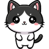 Kawaii Cat with Starry Eyes