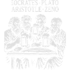 Philosophers Toasting in Monochrome