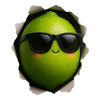 Lime with sunglasses mascot