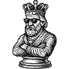 Cool chess king with sunglasses