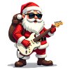 Weihnachtsrock-Santa