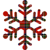 Flocon tartan rouge