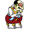 Tiki Skeleton Hula Hawaii