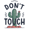 Cactus Do Not Touch Drawing