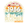 39e anniversaire Millésime décembre 1986