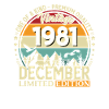 45e anniversaire Millésime Décembre 1981