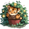 Kuscheltiger Cupcake im Dschungel