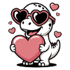 Heart Glasses Dino Full of Love