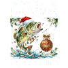 Christmas Fish Pajama Shirt