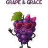 Grape Grace - Grape with Heart Glasses