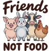 Amis pas nourriture - Logo du véganisme cool
